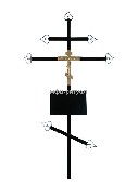  Крест металлический Православный